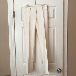 Ann Taylor Winter White Cream Trousers